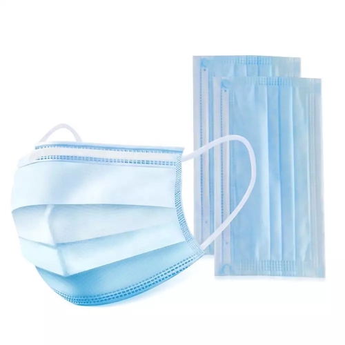 50 Pcs 3-Ply Disposable Face Mask, Dust Mask Flu Face Masks with Elastic Ear Loop