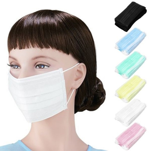 50 Pcs/Pack Disposable Face Mouth Masks Anti PM2.5Anti Influenza Breathing Safety Masks Face CareElastic